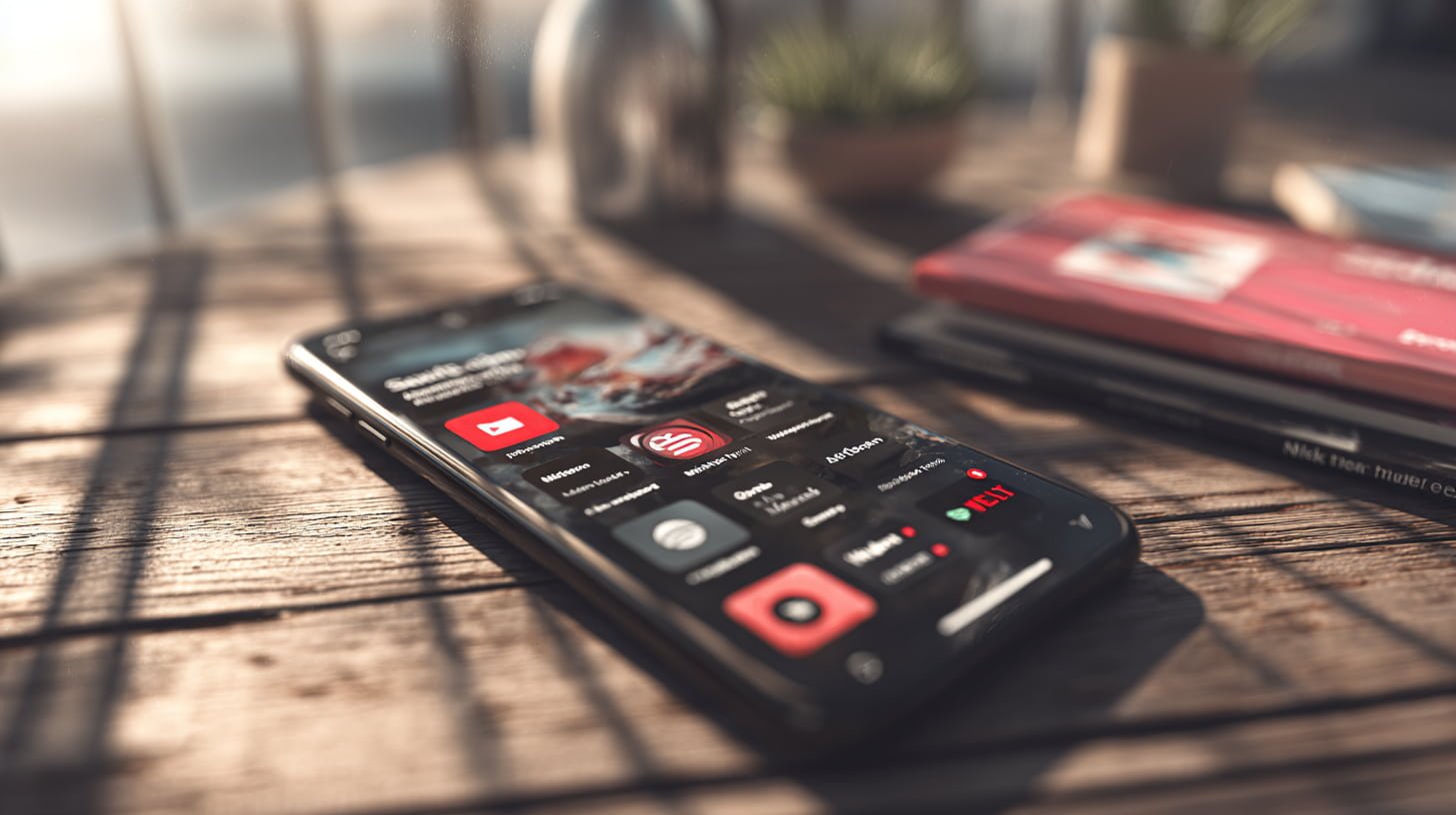 Telefoon toont apps met melding over verlenging van abonnement